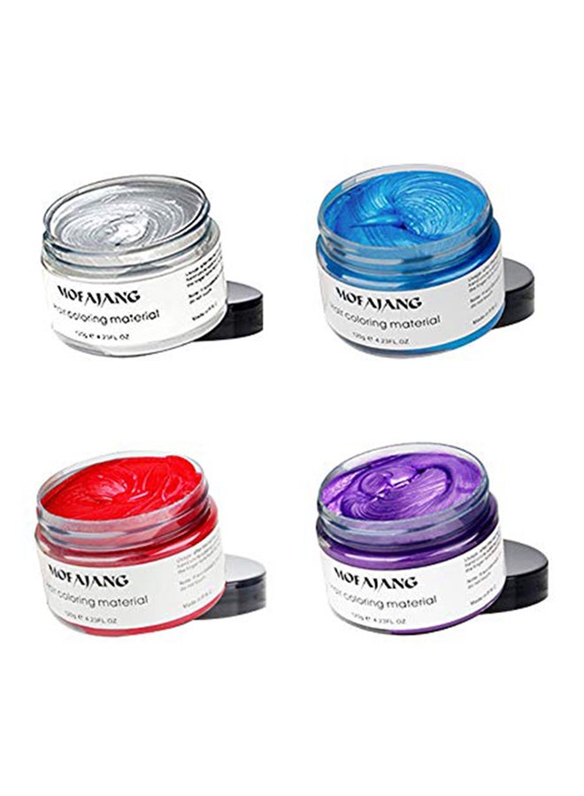 4 Colors Temporary Hair Wax Grey/Purple/Red/Blue