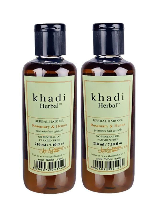 2-Piece Rosemary And Henna Herbal Hair Oil 2x210ml