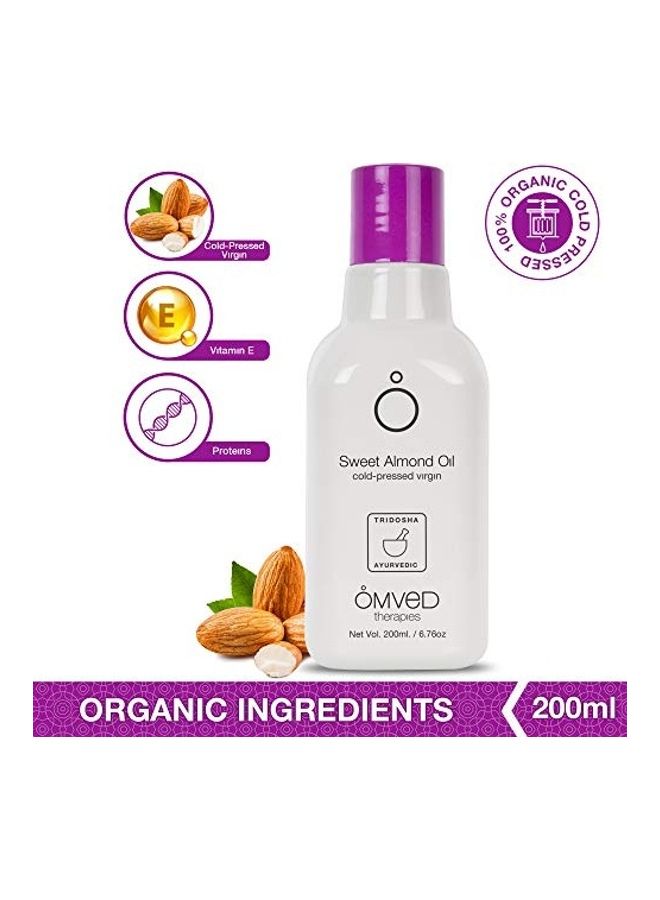 Organic Sweet Almond Virgin Oil Clear 200ml