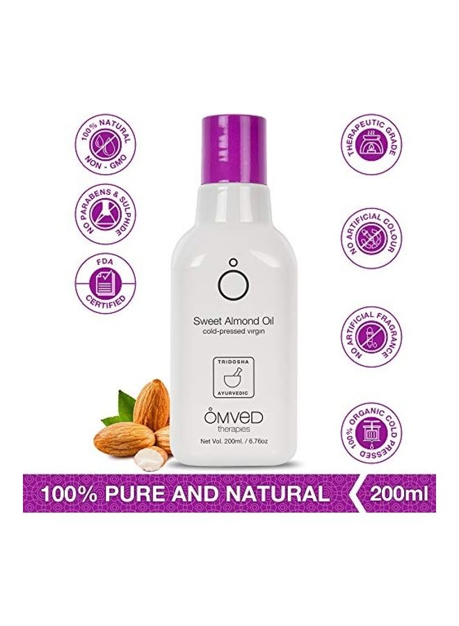 Organic Sweet Almond Virgin Oil Clear 200ml