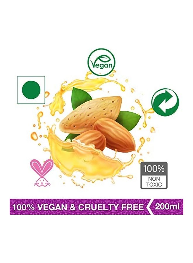 Organic Sweet Almond Virgin Oil Clear 200ml