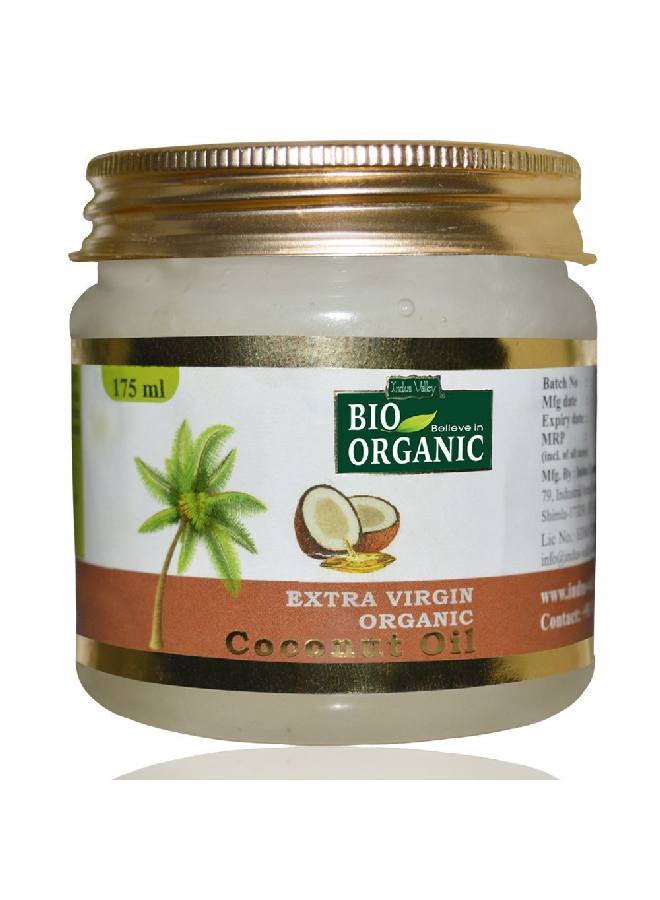 Bio Organic Extra Virgin Organic Coconut Oil Set Of 3 With The Natural Aroma Of Coconut Oil For Hair Skin Care (175X3=525Ml)