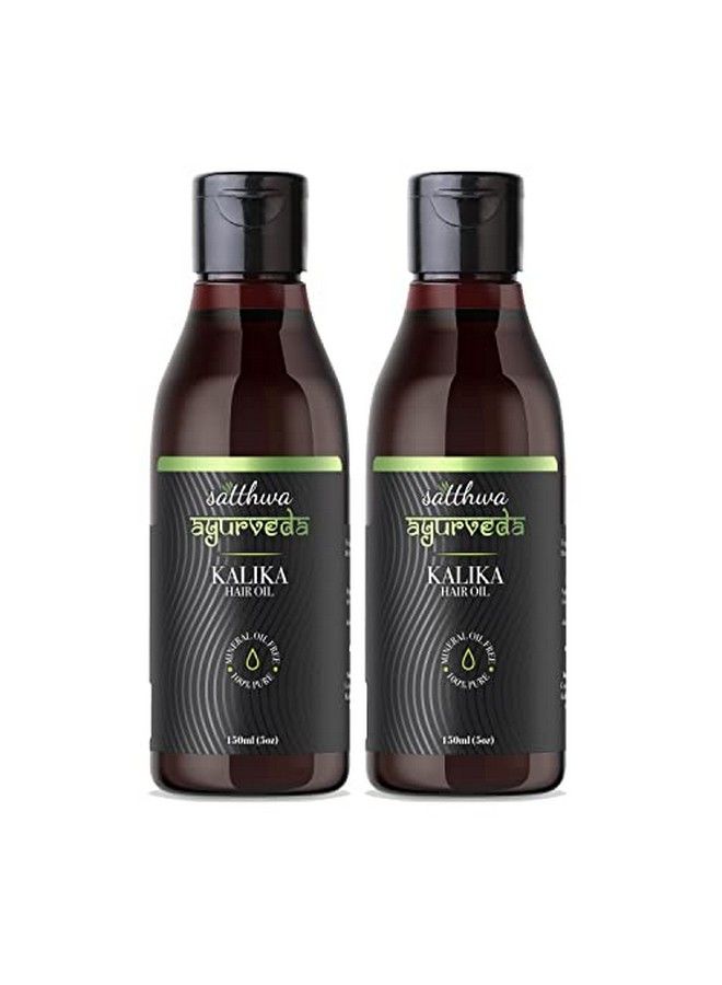 Kalika Hair Oil Make Your Hair Naturally Darker Helps Fight Greying Of Hair Naturally Suitable For All Types Hair Men And Women (300Ml Pack2)