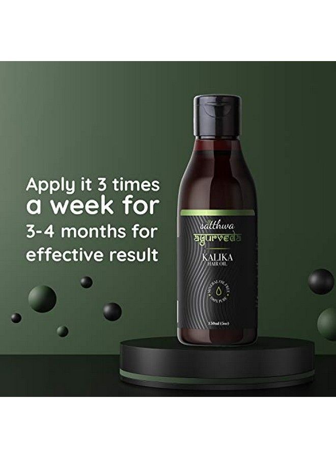Kalika Hair Oil Make Your Hair Naturally Darker Helps Fight Greying Of Hair Naturally Suitable For All Types Hair Men And Women (300Ml Pack2)