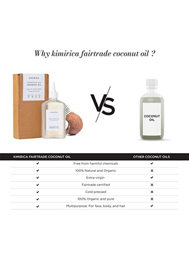 Organic Coconut Oil Cold Pressed Extra Virgin Coconut Oil For Men & Women | Ideal For All Type Skin & Hair Growth Sulphate & Paraben Free. (300Ml)