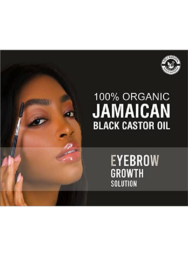 Organic Jamaican Black Castor Oil (10.15 Fl Oz) Usda Certified Traditional Handmade With Typical And Traditional Roasted Castor Beans Smell 100% Pure Black Castor Oil (No Additive No Preservative)