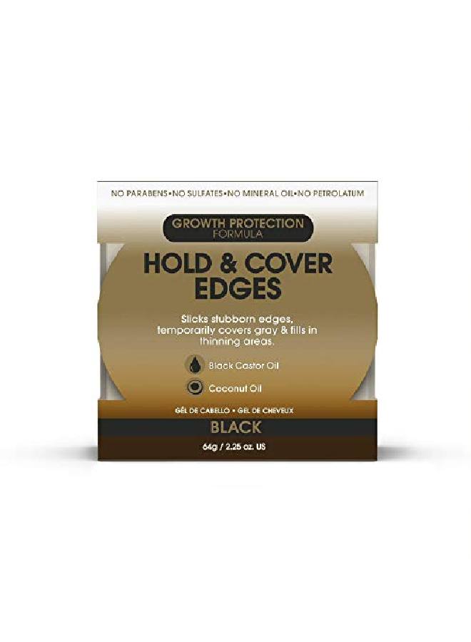 Black Castor Miracle Hold & Cover Edges (3 Pack) Slicks Edges Covers Grays Fills Thinning Areas Contains Black Castor Oil & Coconut Oil 225 Oz