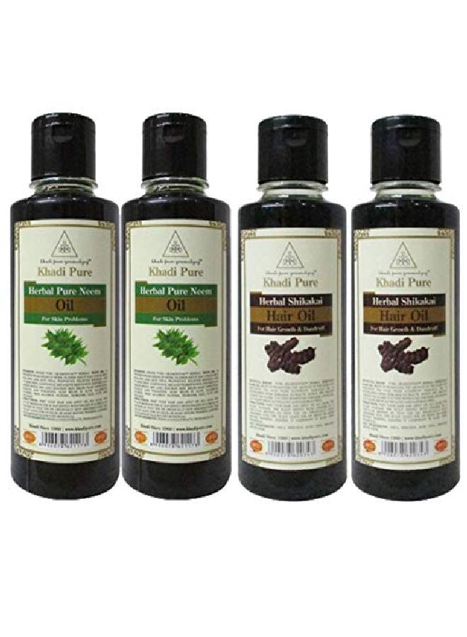 Neem & Shikakai Hair Oil 210 ml (Pack of 4)