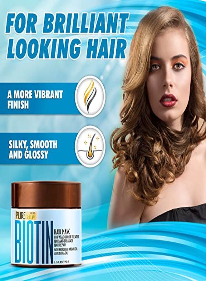 Biotin Hair Mask Hydrating Treatment For Dry And Damaged Hair Deep Conditioner Growth Treatment With Keratin, Collagen And Moroccan Argan Oil Intense Moisture For Split Ends