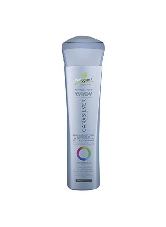 Professional Hair Treatment Mask Color Depositing Color Intensifier And Tone Correcting Highlights Without Salt Paraben And Ammonia (Silver Gray Cana Silver)