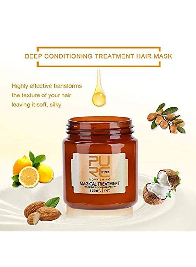 120ml Magical Hair Treatment Mask 5 Seconds Repairs Damage Hair Advanced Molecular Hair deep Conditioner Roots Treatment Return Bouncy Restore Elasticity Hair Care Essence