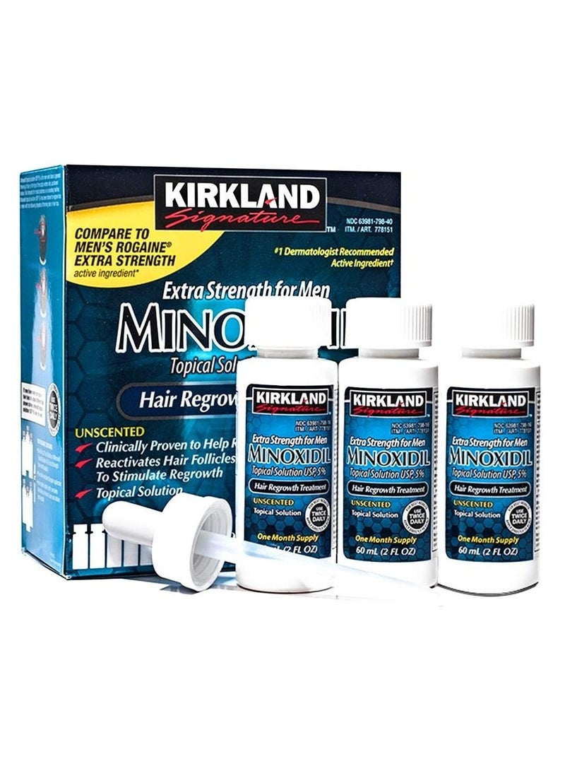 Minoxidil Drops Hair Regrowth 5% 6 Months Supply for Men