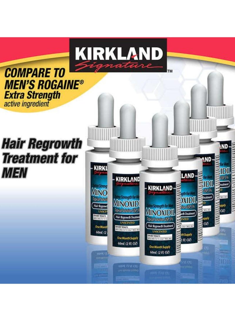 Minoxidil Drops Hair Regrowth 5% 6 Months Supply for Men