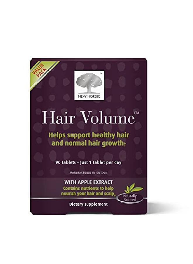 Hair Volume Tablets ; 3000 Mg Biotin & Biopectin Apple Extract For Healthy Hair Growth ; Reduce Thinning, Balding & Shedding For Naturally Fuller Thicker Hair ; 90 Count (Pack Of 1)