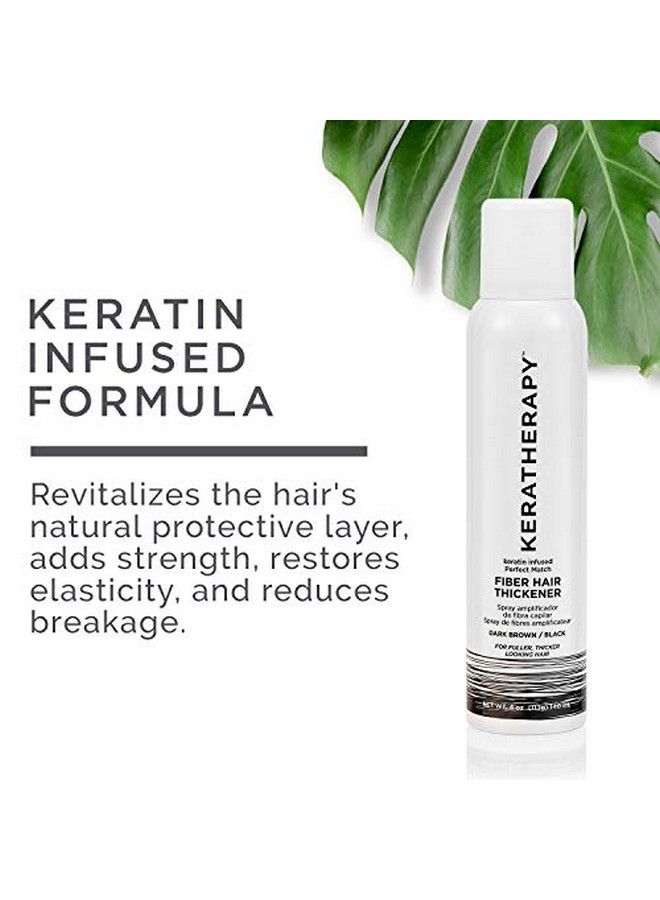 Keratin Infused Perfect Match Fiber Hair Thickener Dark Brown To Black 4 Oz
