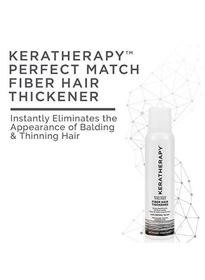 Keratin Infused Perfect Match Fiber Hair Thickener Dark Brown To Black 4 Oz