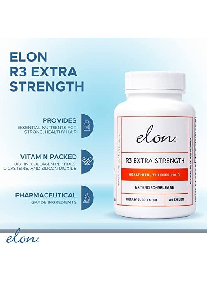 R3 Hair Growth Supplement For Women Hair Growth Vitamins W/Biotin & Collagen Peptides For Healthy Thick Hair Extra Strength Hair Growth Pills (60 Tablets)
