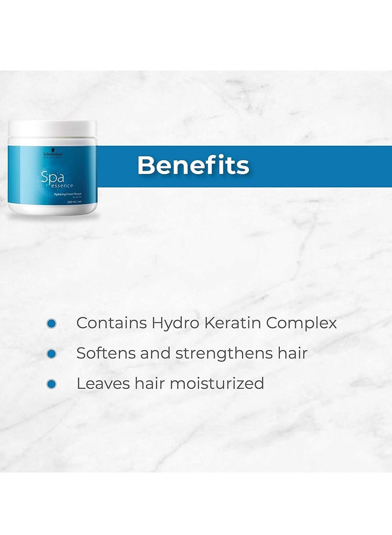 Schwarzkopf Professional Spa Essence Hydrating Masque | For Dry Or Dehydrated Hair | 500 Ml