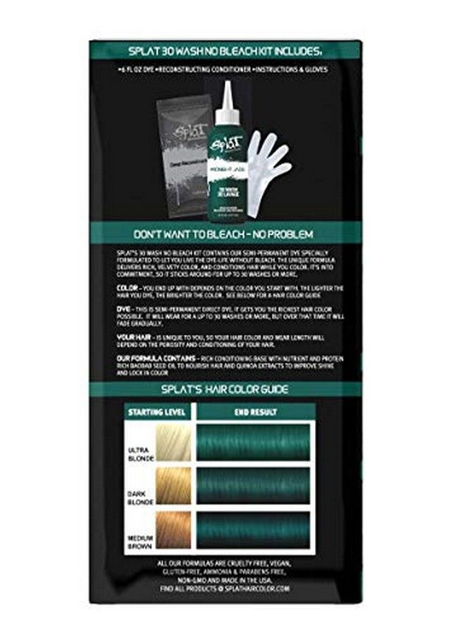 Hair Rebellious Colors 30 Wash Hair Color Kit Midnight Jade 6 Oz