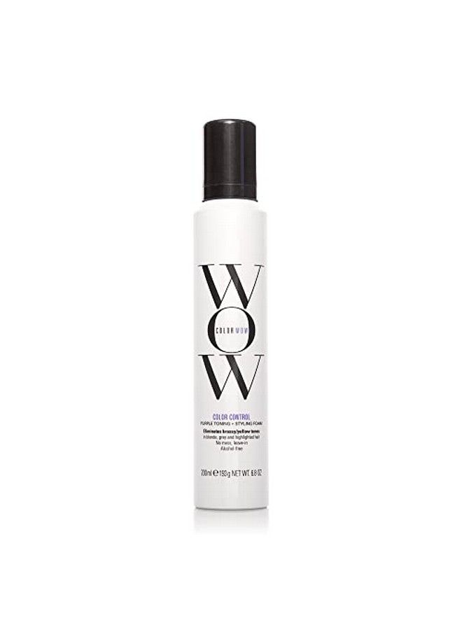 Color Control + Toning Foam For Blonde Hair Elites Orange And Brassiness; No Stains; No Alcohol; Purpletinted Leavein Toning Foam Lightens Hair In One Use; Silky Nocrunch Volume