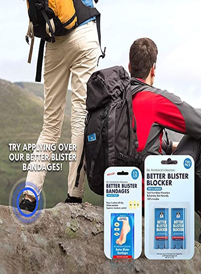 Better Blister Blocker 0.90 Oz - 2 Pack - Anti Chafing Stick - Pocket-Sized - Balm For Blister Prevention And Pain Relief