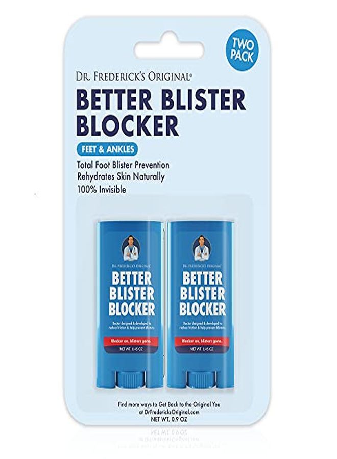 Better Blister Blocker 0.90 Oz - 2 Pack - Anti Chafing Stick - Pocket-Sized - Balm For Blister Prevention And Pain Relief