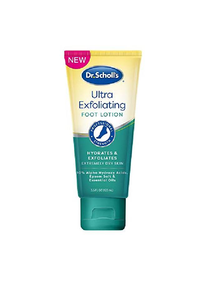 Ultra Exfoliating Foot Lotion Cream With Urea For Dry Cracked Feet Heals And Moisturizes For Healthy Feet, 3.5 Ounce
