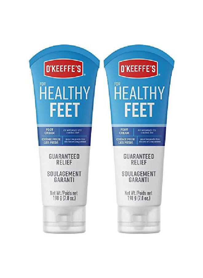 For Healthy Feet Foot Cream For Extremely Dry Cracked Feet 7 Ounce Tube (Pack Of 2)