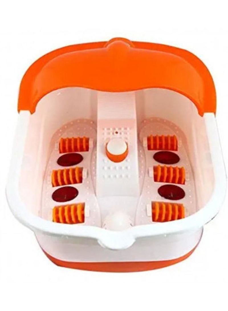 Multifunction Foot Bath Massager with Infrared Foot SPA Roller Heat Orange