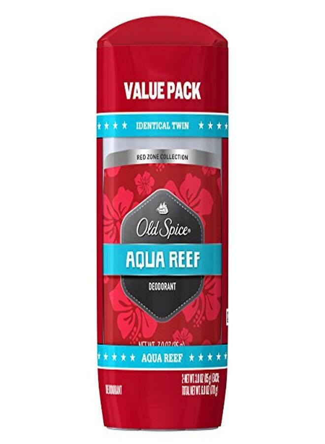 Red Zone Deodorant, Aqua Reef, 2 Count