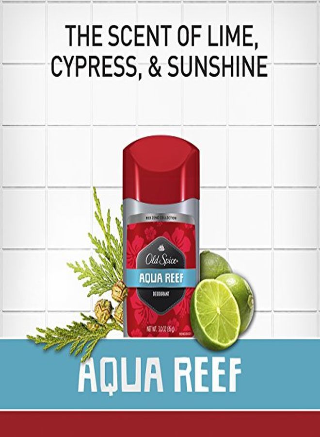 Red Zone Deodorant, Aqua Reef, 2 Count