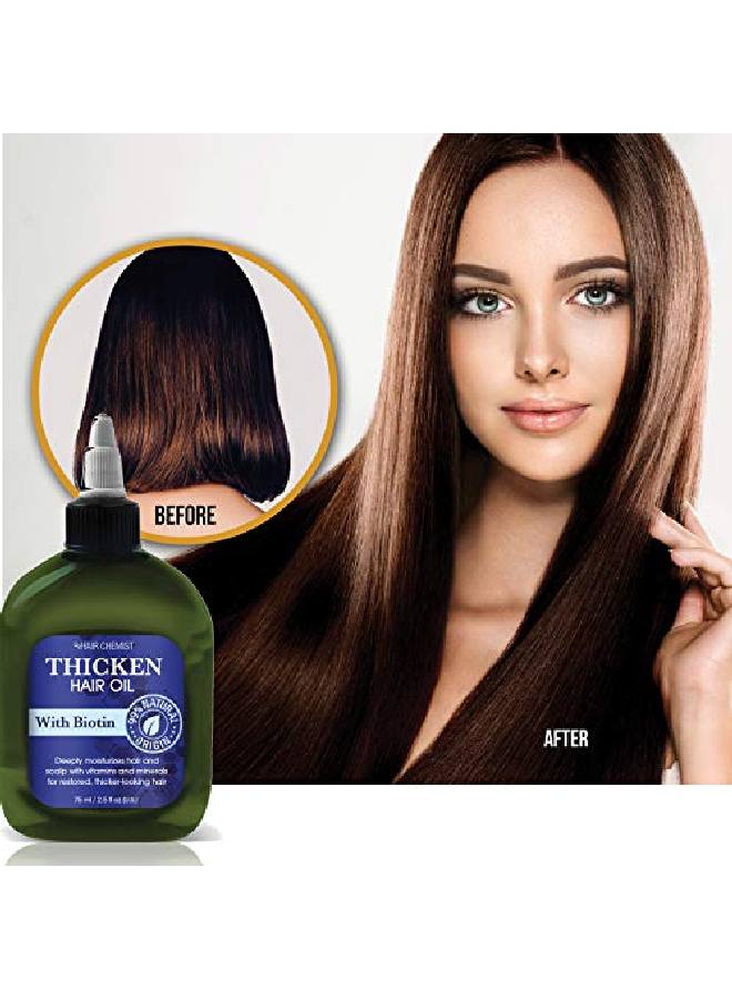 Solutions Thicken Hair Oil With Biotin 2.5 Oz