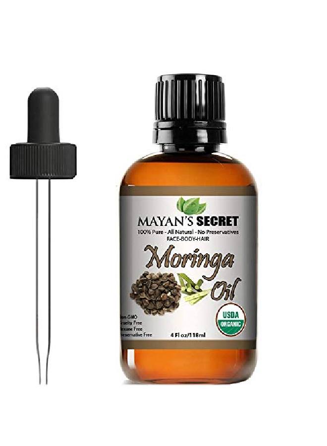 Organic Moringa Energy Oil 100% Pure Moringa Seed Oil From Rejuvenate Dull Skin Great For Hair And Face Botanical Antiaging Beauty Great For Cuts Rashes Burns Pure Undiluted