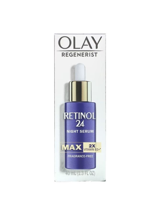 Olay, Regenerist, Retinol 24, Night Serum, Fragrance-Free, 1.3 fl oz (40 ml)