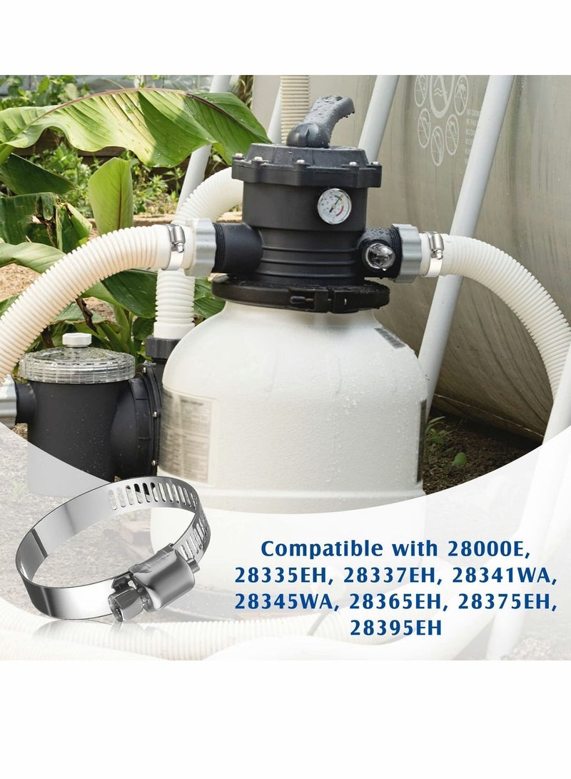 Pool Hose Ground Pools 1.5 Inches Diameter Pump Replacement 59 Length Swimming with 4 Pcs Clamps
