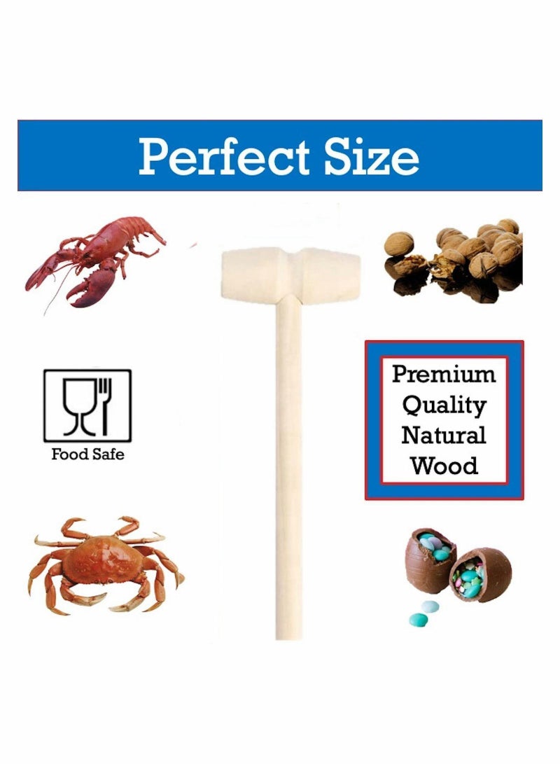 20 Pieces Wooden Crab Mallet for Cracking Seafood, Crab, Lobster, Mini Hammer Toy Kids, Chocolate