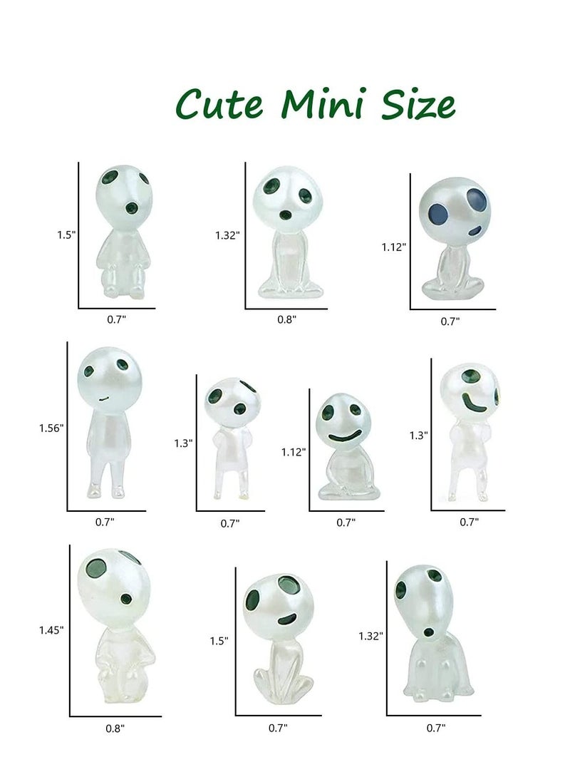 Micro Landscape, Tree Miniature Fairy Garden Gnome Glow Accessories Princess Mononoke in Dark for, Outdoor Patio Lawn Yard Decoration (20PCS )