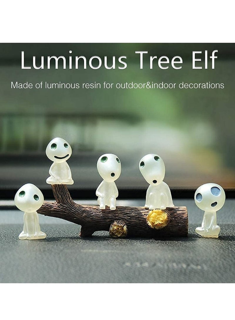 Micro Landscape, Tree Miniature Fairy Garden Gnome Glow Accessories Princess Mononoke in Dark for, Outdoor Patio Lawn Yard Decoration (20PCS )
