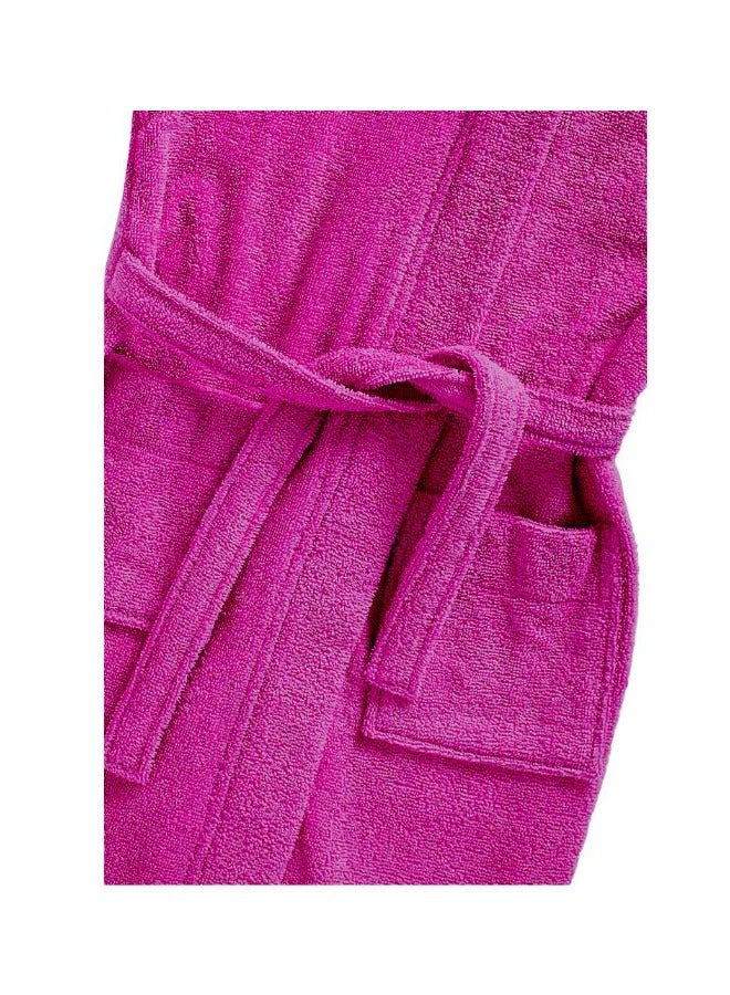 Daffodil (Fuchsia Pink) Premium 6 yr Kids Hooded Bathrobe 100% Terry Cotton, Highly Absorbent and Quick dry, Hotel and Spa Quality Bathrobe for Boy and Girl-400 Gsm