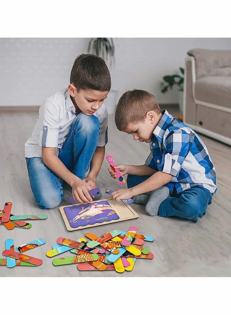 Wooden Jigsaw Puzzles (32 Pieces & 8 Patterns)