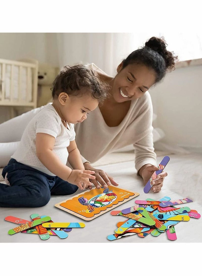 Wooden Jigsaw Puzzles (32 Pieces & 8 Patterns)