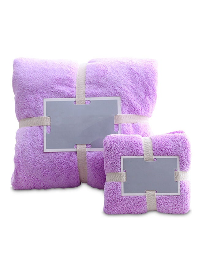 Shower Towels Set Purple 22.00x12.00x22.00cm