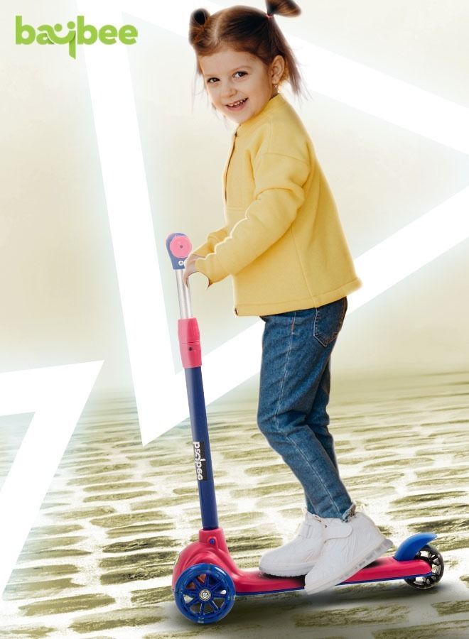 3 Wheel Kids Scooter With 4 Height Adjustable Handle Baby Scooter With Led Pu Wheels
