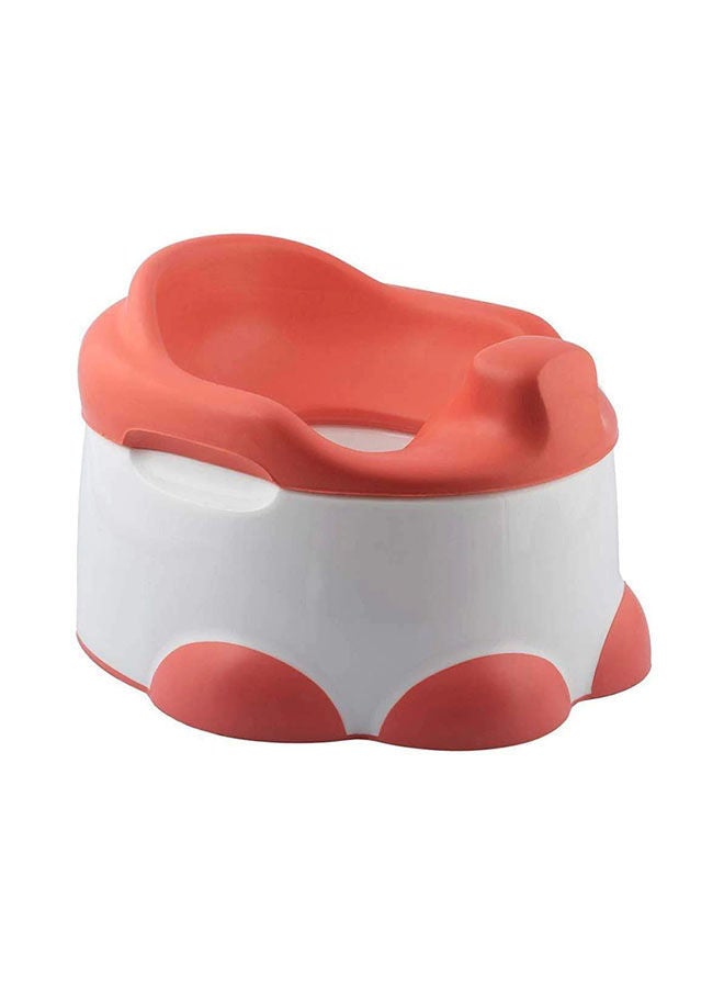 Baby Potty Trainer With Detachable Toilet Seat And Step Stool, Coral