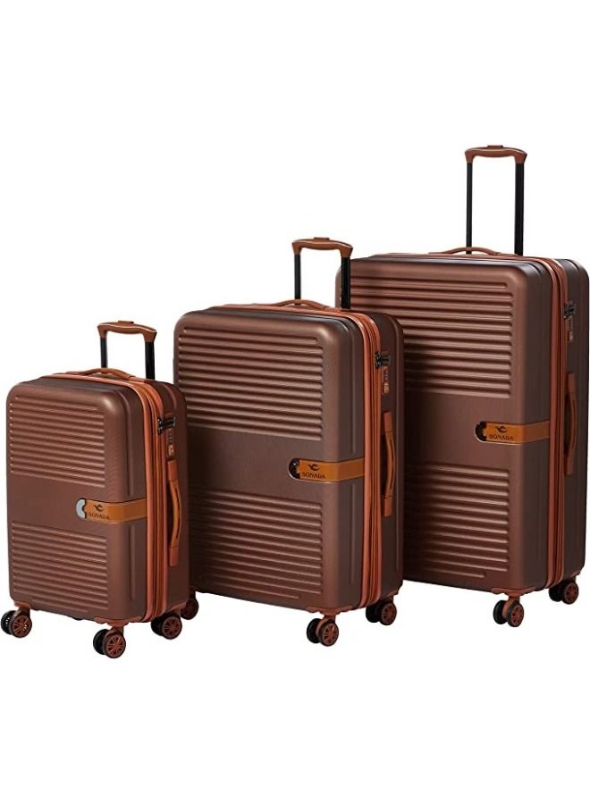 Luggage Set of 3 Classic Collection 4 Double Wheels and TSA Lock