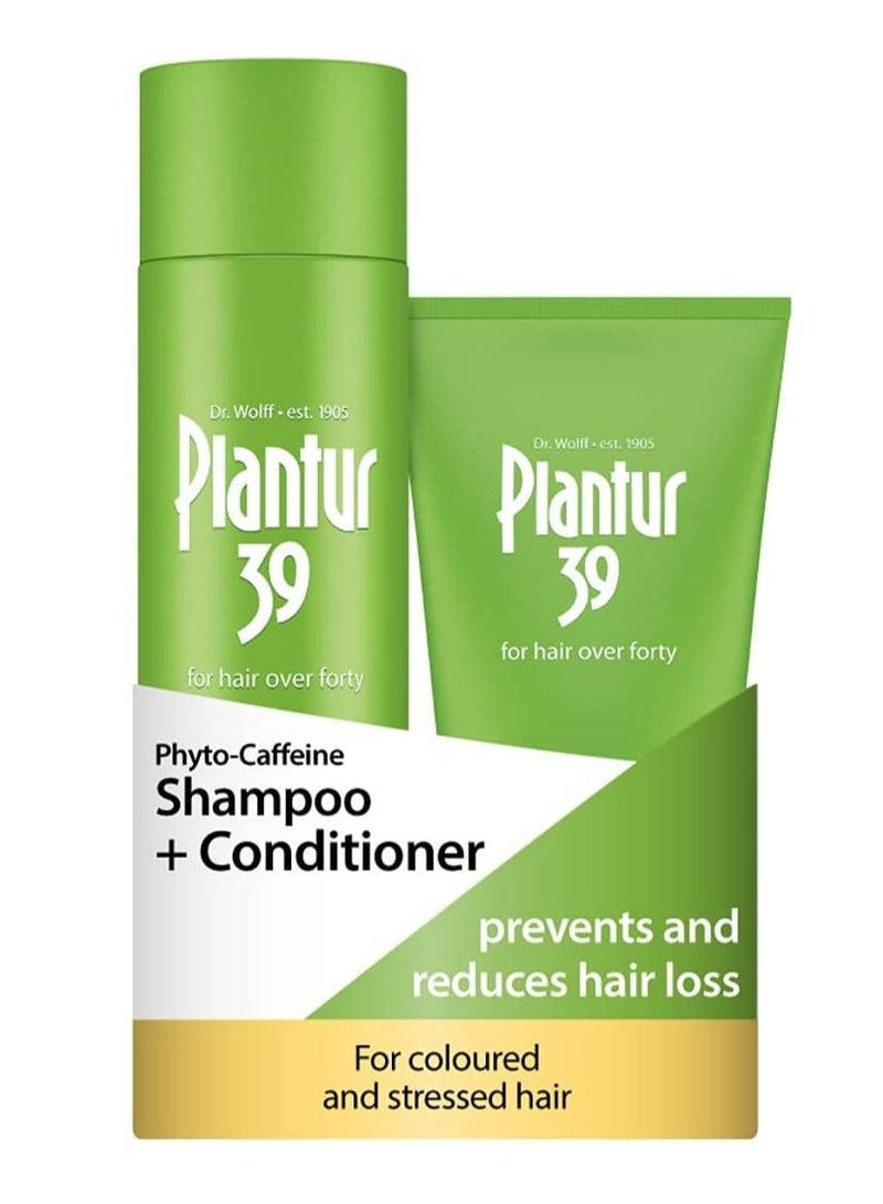 Phyto-Caffeine 250ml Shampoo and 150ml Conditioner Set for Women Designed for Coloured Stressed Hair With Unique Galenic Formula Supports Hair Growth Made in Germany