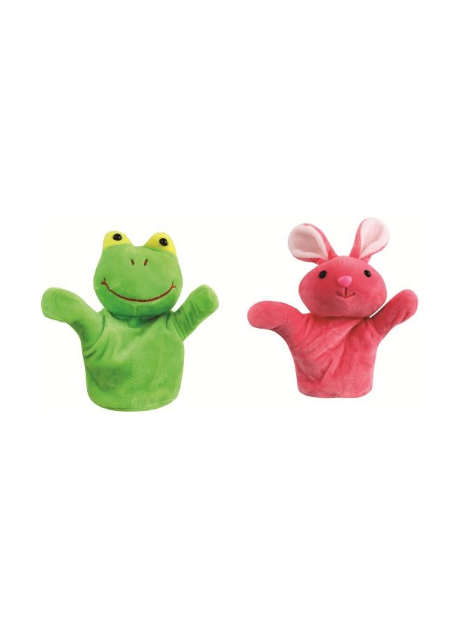 2-Piece Rabbit And Frog Animal Hand Puppets