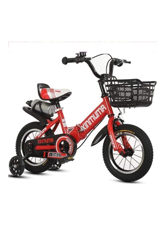 Bike With Hand Brake And Basket Red 12inch