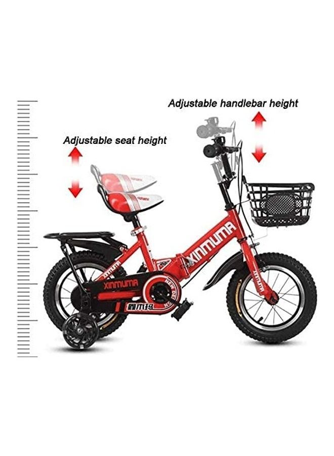 Bike With Hand Brake And Basket Red 12inch