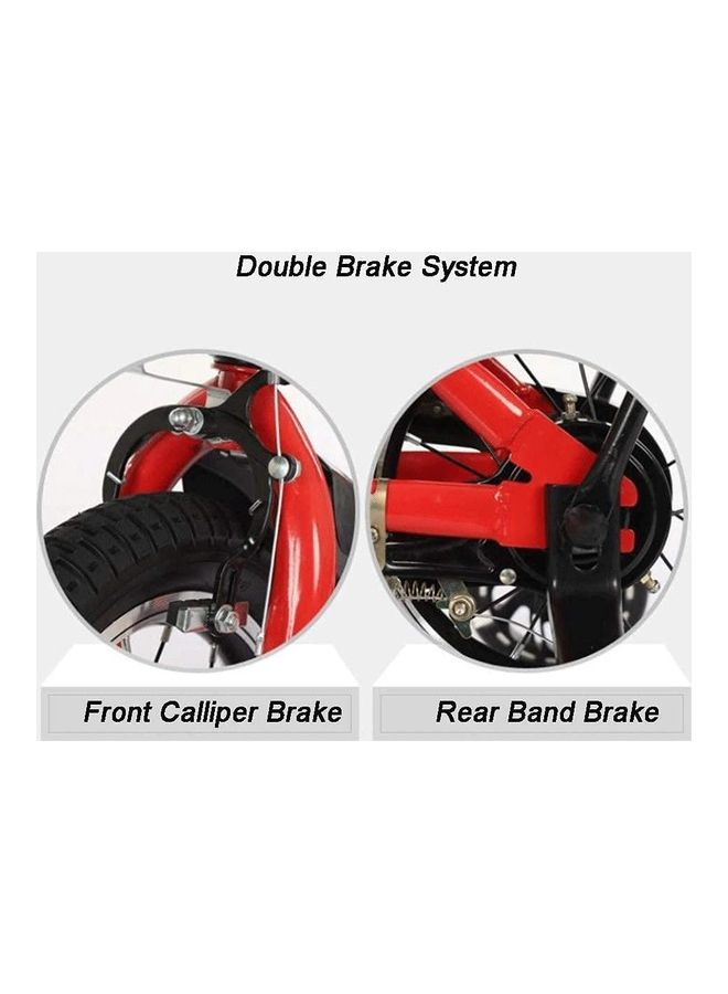 Bike With Hand Brake And Basket Red 12inch